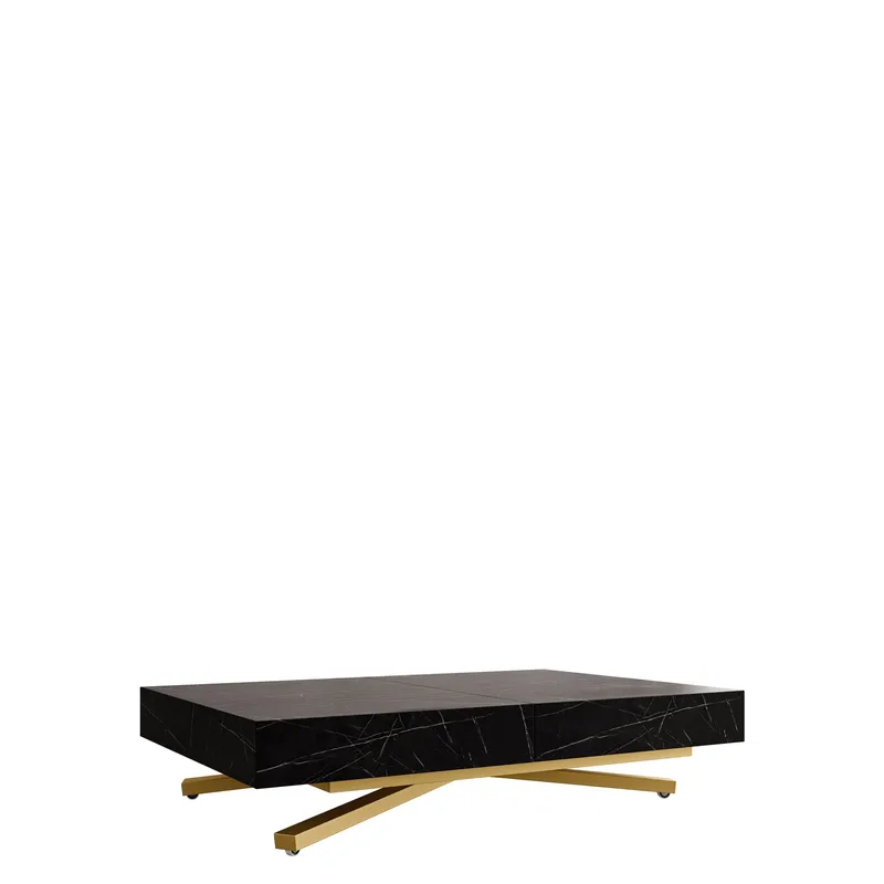 Avendi Soffbord 120 cm - Guld, svart marmor - Möbler - Bord & matgrupper - Soffbord