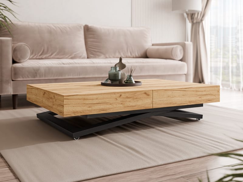 Avendi Soffbord 120 cm - Svart, natur - Möbler - Bord & matgrupper - Soffbord