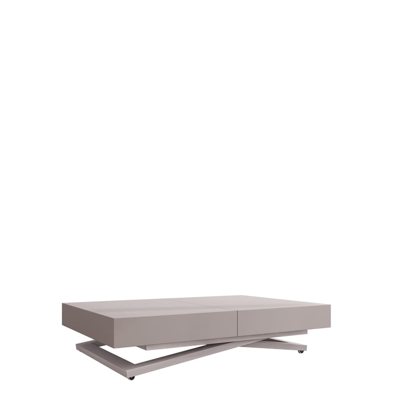 Avendi Utdragbart Rektangulärt Soffbord 120 cm med Hjul i Målat Trä, Beige