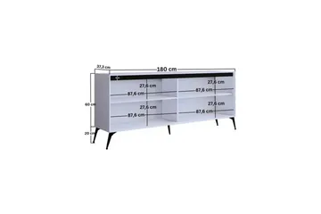 Adilen Konsollbord 180 cm - Vit - Möbler - Bord & matgrupper - Avlastningsbord - Hallbord