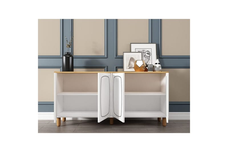 Adrin Konsollbord 150 cm - Ek/Vit - Möbler - Bord & matgrupper - Avlastningsbord - Hallbord