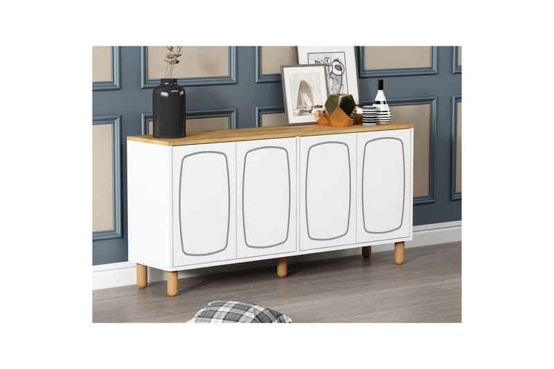 Adrin Konsollbord 150 cm - Ek/Vit - Möbler - Bord & matgrupper - Avlastningsbord - Hallbord