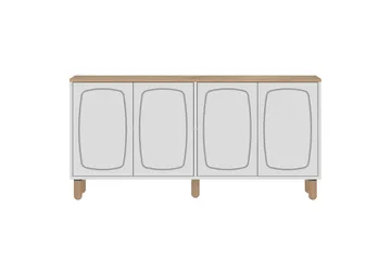 Adrin Konsollbord 150 cm - Ek/Vit - Möbler - Bord & matgrupper - Avlastningsbord - Hallbord