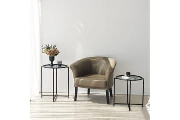 Akeno Sidobord 60x50 cm Svart - Hanah Home - Möbler - Bord & matgrupper - Avlastningsbord - Lampbord