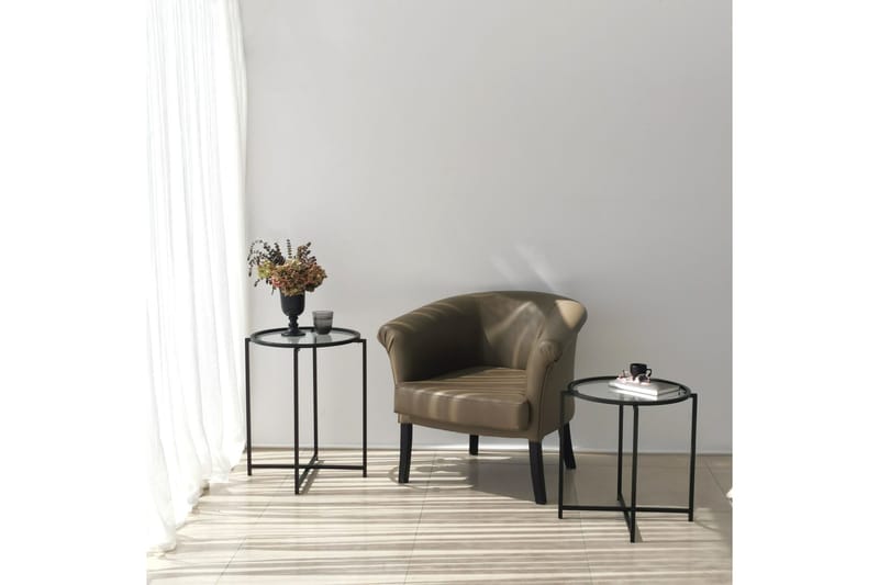 Akeno Sidobord 60x50 cm Svart - Hanah Home - Möbler - Bord & matgrupper - Avlastningsbord - Lampbord