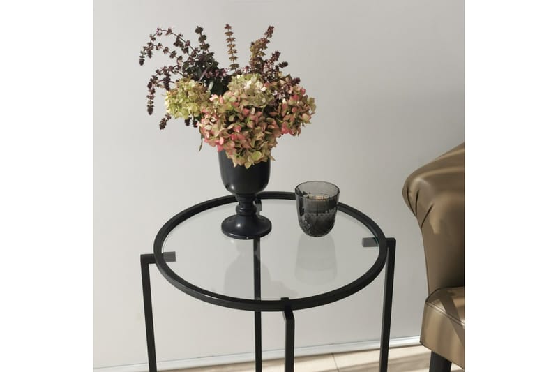 Akeno Sidobord 60x50 cm Svart - Hanah Home - Möbler - Bord & matgrupper - Avlastningsbord - Lampbord