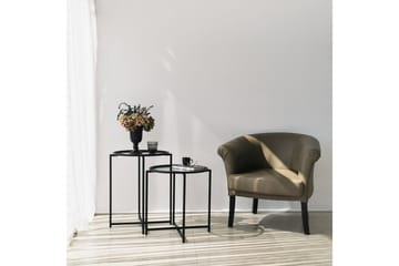 Akeno Sidobord 60x50 cm Svart - Hanah Home - Möbler - Bord & matgrupper - Avlastningsbord - Lampbord