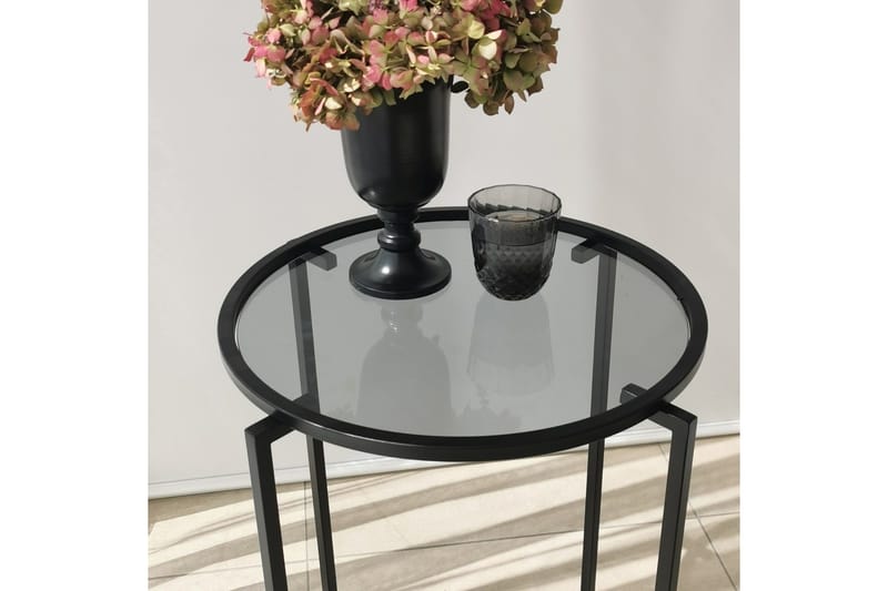 Akeno Sidobord 60x50 cm Svart - Hanah Home - Möbler - Bord & matgrupper - Avlastningsbord - Lampbord