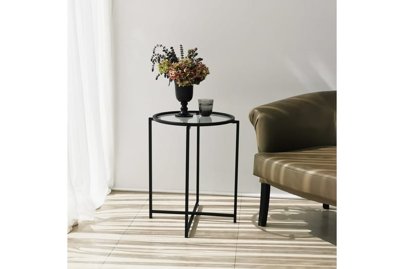 Akeno Sidobord 60x50 cm Svart - Hanah Home - Möbler - Bord & matgrupper - Avlastningsbord - Lampbord