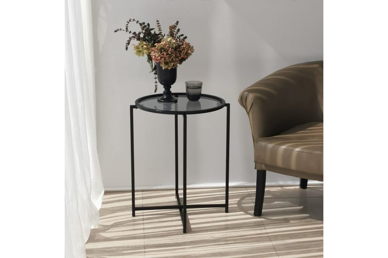 Akeno Sidobord 60x50 cm Svart - Hanah Home - Möbler - Bord & matgrupper - Avlastningsbord - Lampbord