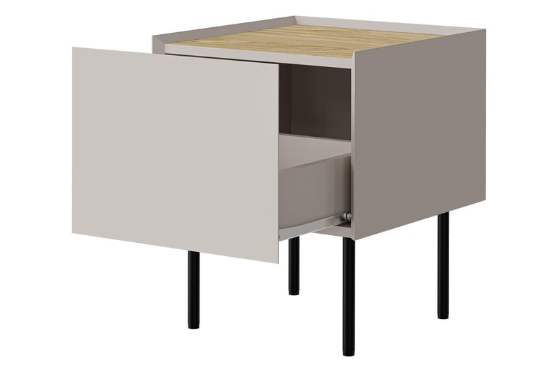 Akie Sängbord 40 cm - Beige - Möbler - Bord & matgrupper - Avlastningsbord - Sängbord & nattduksbord