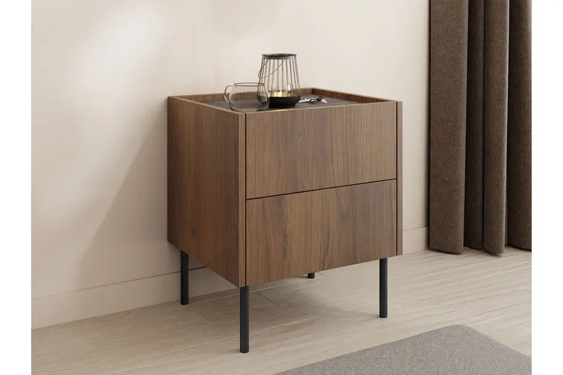 Akihito Sängbord 40 cm - Brun - Möbler - Bord & matgrupper - Avlastningsbord - Sängbord & nattduksbord