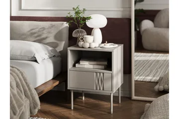 Akiko Sängbord 44 cm - Beige - Möbler - Bord & matgrupper - Avlastningsbord - Sängbord & nattduksbord