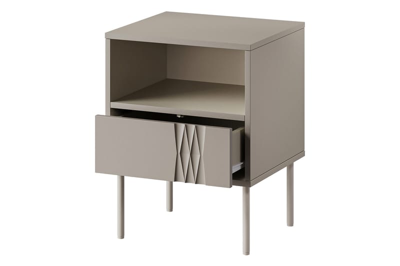 Akiko Sängbord 44 cm - Beige - Möbler - Bord & matgrupper - Avlastningsbord - Sängbord & nattduksbord