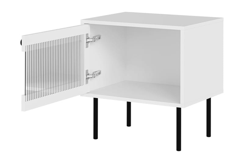 Akilesh Sängbord 52 cm i Målat Trä med Förvaring - Svart - Möbler - Bord & matgrupper - Avlastningsbord - Sängbord & nattduksbord