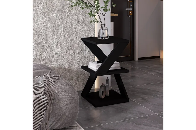 Albeni Sidobord 29,6 cm - Svart/Ek - Möbler - Bord & matgrupper - Avlastningsbord - Lampbord