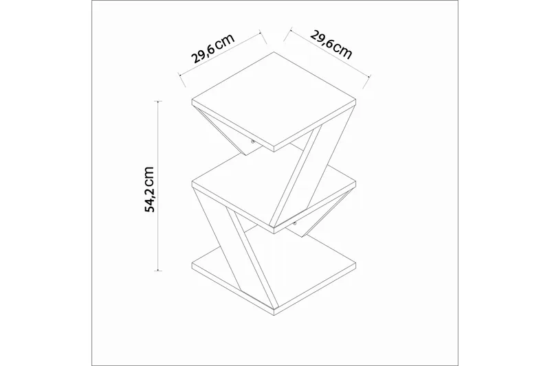 Albeni Sidobord 29,6 cm - Svart/Natur - Möbler - Bord & matgrupper - Avlastningsbord - Lampbord
