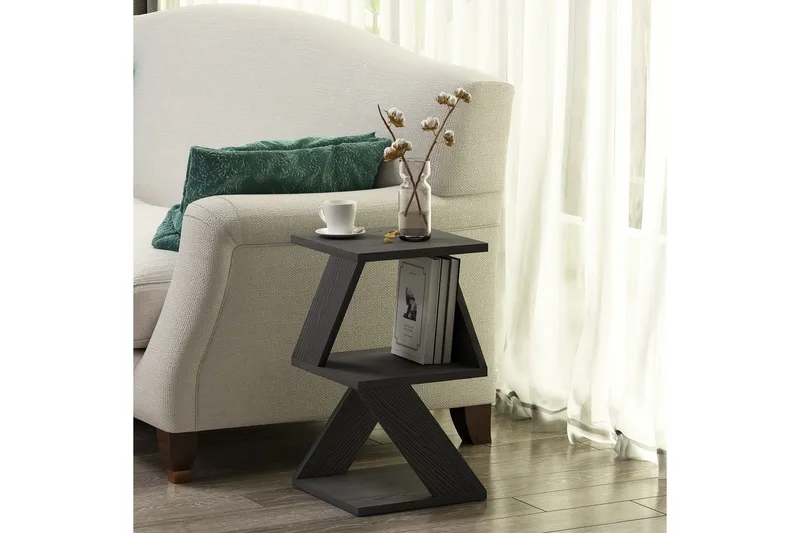 Albeni Sidobord 29,6 cm - Svart/Natur - Möbler - Bord & matgrupper - Avlastningsbord - Lampbord