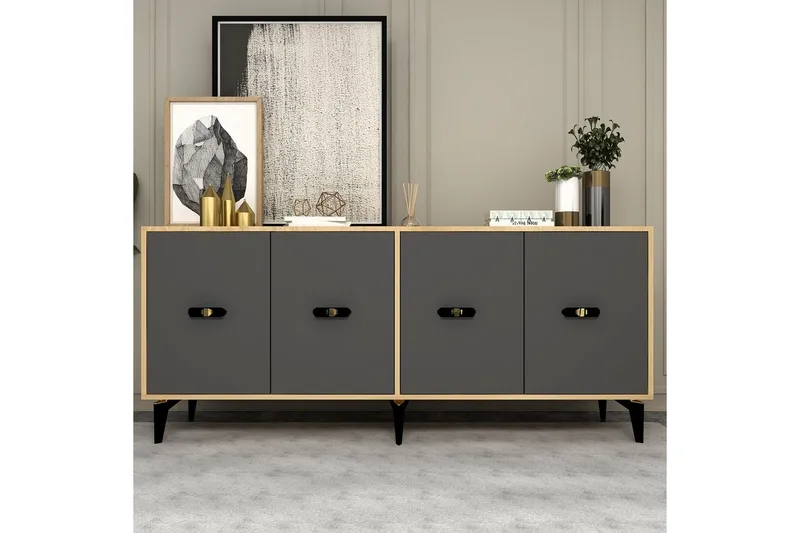 Algeria Konsollbord 180 cm - Ek/Antracit - Möbler - Bord & matgrupper - Avlastningsbord - Hallbord