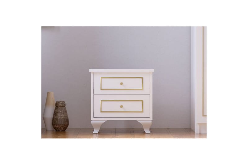 Alwen Sängbord 45 cm - Matt Vit - Möbler - Bord & matgrupper - Avlastningsbord - Sängbord & nattduksbord