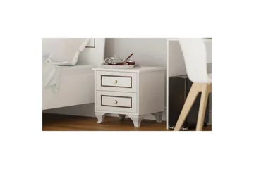 Alwen Sängbord 45 cm - Matt Vit - Möbler - Bord & matgrupper - Avlastningsbord - Sängbord & nattduksbord