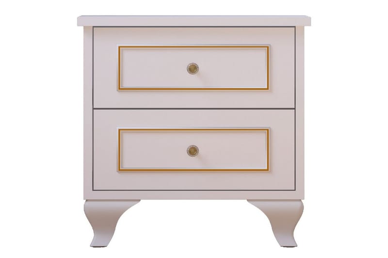 Alwen Sängbord 45 cm, Matt Vit