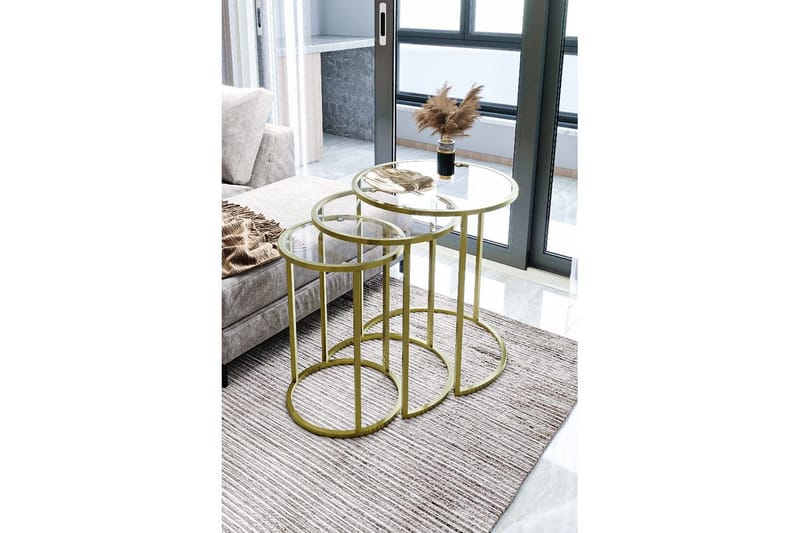 Alyasmin Satsbord 34 cm, Guld/Transparent