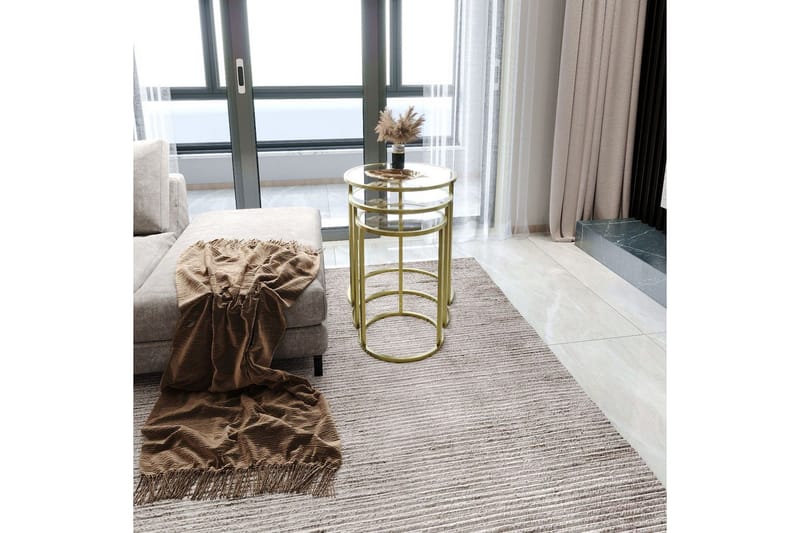 Alyasmin Satsbord 34 cm - Guld/Transparent - Möbler - Bord & matgrupper - Avlastningsbord - Satsbord