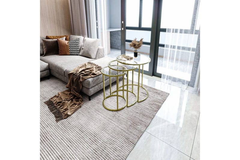 Alyasmin Satsbord 34 cm - Guld/Transparent - Möbler - Bord & matgrupper - Avlastningsbord - Satsbord