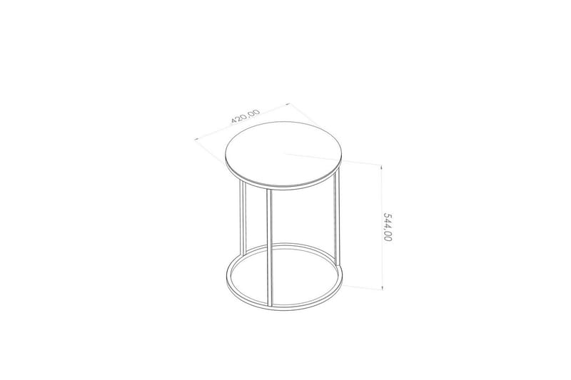 Alyasmin Sidobord 42 cm - Svart - Möbler - Bord & matgrupper - Avlastningsbord - Lampbord