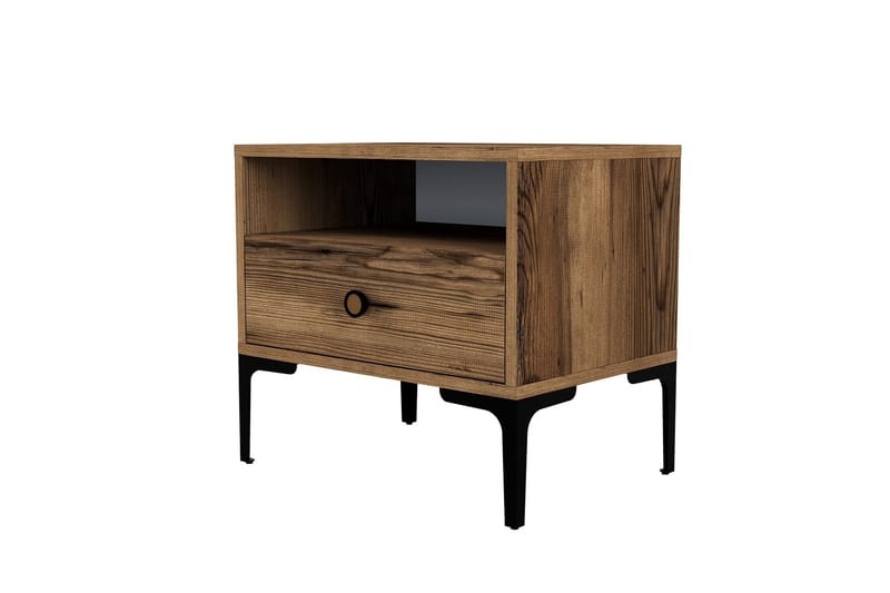 Ameias Sängbord 56x40 cm Brun - Hanah Home - Möbler - Bord & matgrupper - Avlastningsbord - Sängbord & nattduksbord