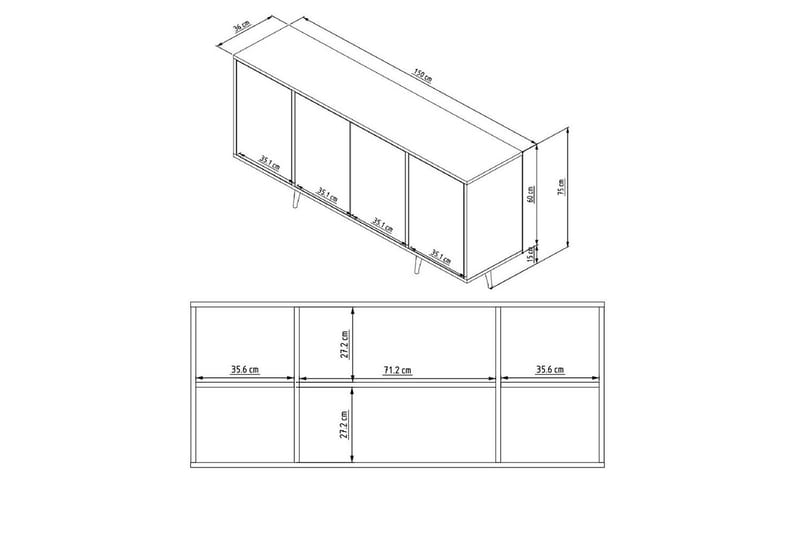 Ampelio Konsollbord 150 cm - Vit - Möbler - Bord & matgrupper - Avlastningsbord - Hallbord