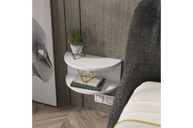 Antigua Sängbord 45 cm - Vit - Möbler - Bord & matgrupper - Avlastningsbord - Sängbord & nattduksbord