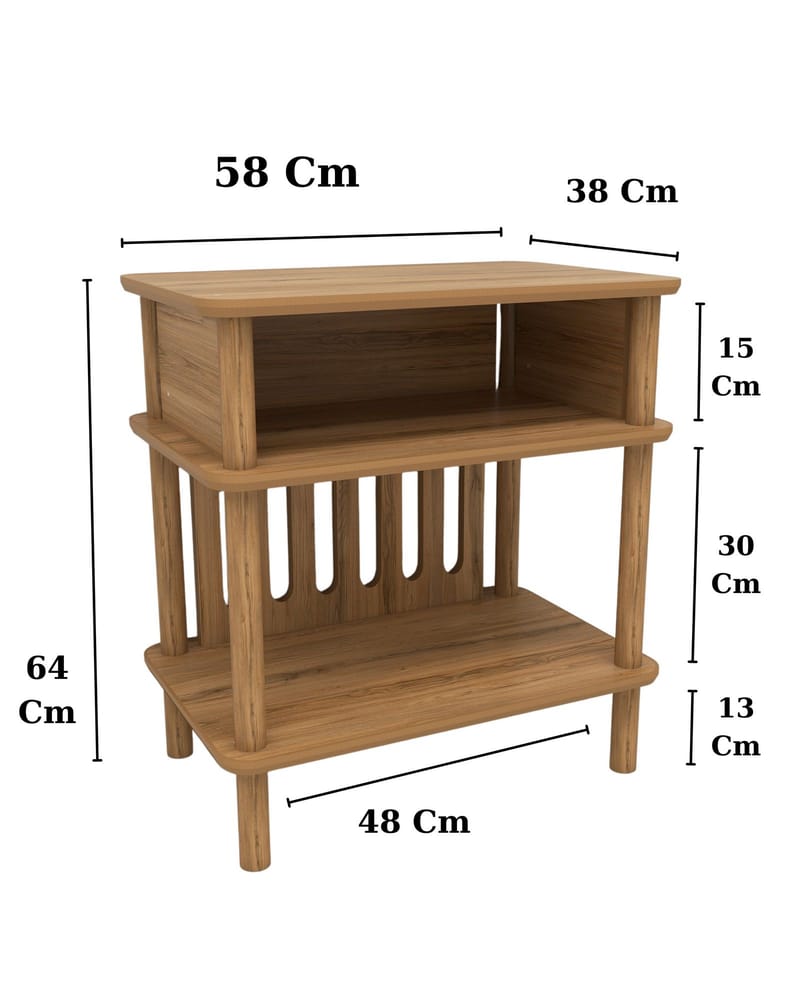 Antigua Sidobord 58 cm - Ek - Möbler - Bord & matgrupper - Avlastningsbord - Lampbord