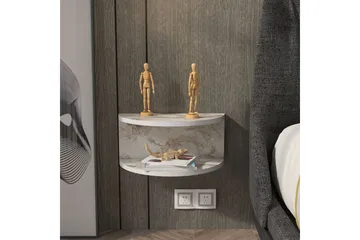 Antigua Vägghängt Sängbord 45 cm i Marmorutseende med Förvaring - Cremebeige - Möbler - Bord & matgrupper - Avlastningsbord - Sängbord & nattduksbord