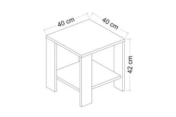 Asrel Sidobord 40 cm - Ek - Möbler - Bord & matgrupper - Avlastningsbord - Lampbord