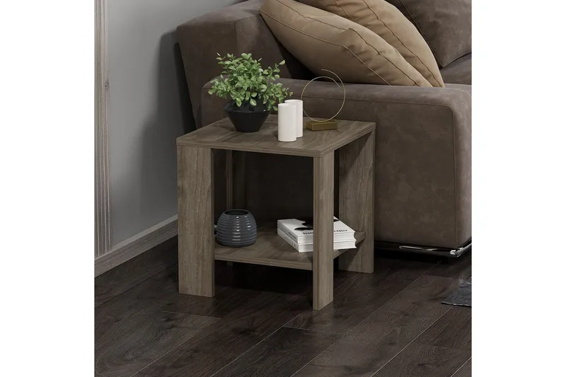 Asrel Sidobord 40 cm - Valnöt - Möbler - Bord & matgrupper - Avlastningsbord - Lampbord