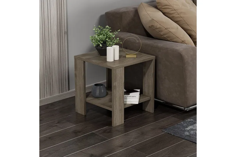 Asrel Sidobord 40 cm - Valnöt - Möbler - Bord & matgrupper - Avlastningsbord - Lampbord