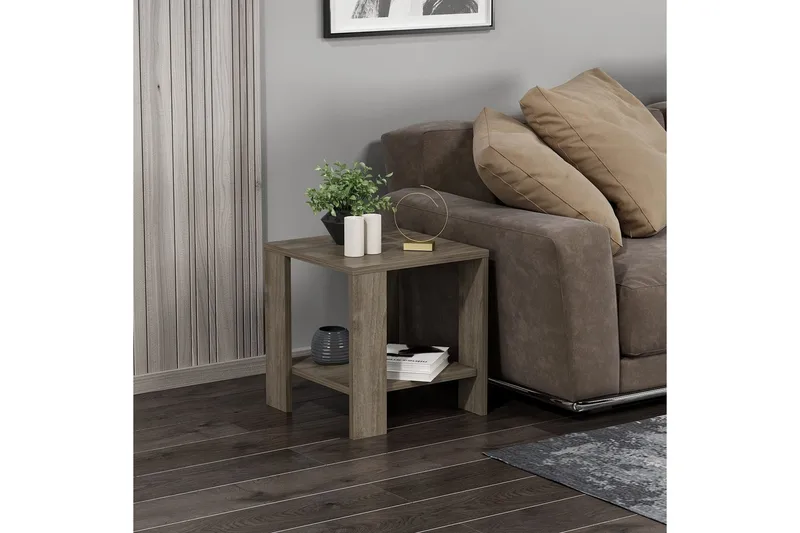 Asrel Sidobord 40 cm - Valnöt - Möbler - Bord & matgrupper - Avlastningsbord - Lampbord