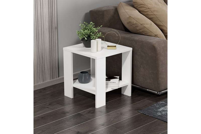 Asrel Sidobord 40 cm - Vit - Möbler - Bord & matgrupper - Avlastningsbord - Lampbord