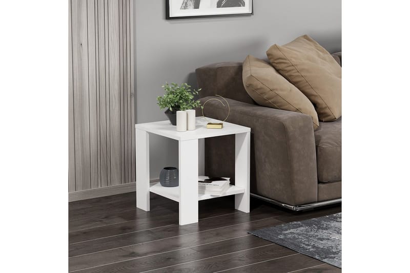 Asrel Sidobord 40 cm - Vit - Möbler - Bord & matgrupper - Avlastningsbord - Lampbord