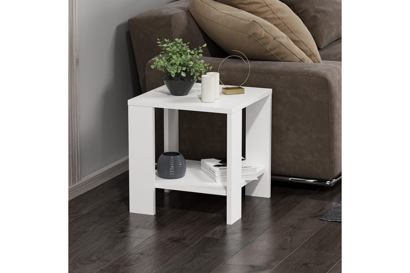 Asrel Sidobord 40 cm - Vit - Möbler - Bord & matgrupper - Avlastningsbord - Lampbord