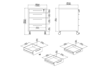 Astric Sängbord 48,2 cm - Vit - Möbler - Bord & matgrupper - Avlastningsbord - Sängbord & nattduksbord