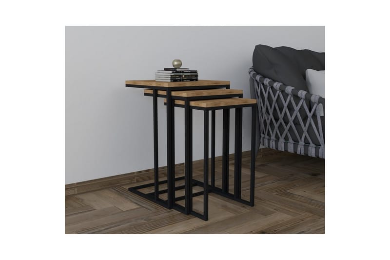 Auren Satsbord 40 cm - Brun/Svart - Möbler - Bord & matgrupper - Avlastningsbord - Satsbord