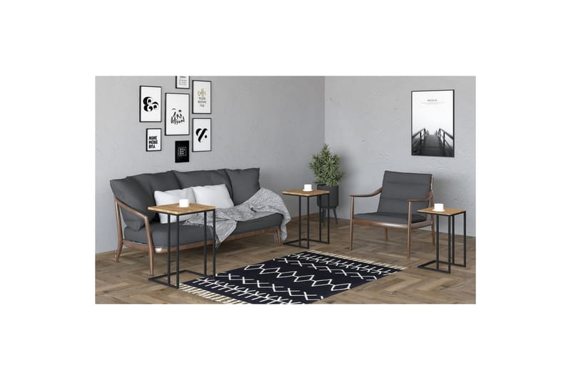 Auren Satsbord 40 cm - Brun/Svart - Möbler - Bord & matgrupper - Avlastningsbord - Satsbord