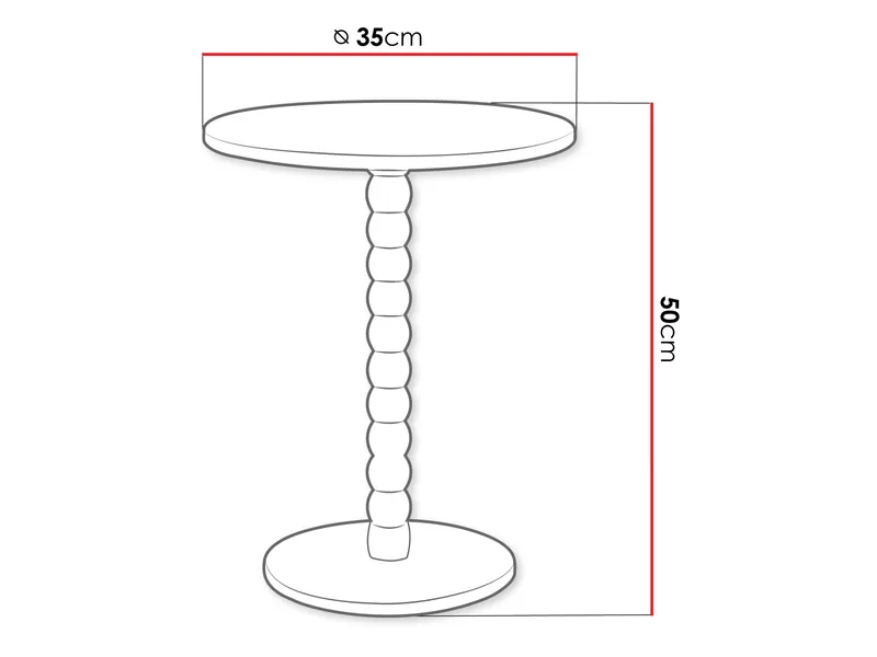 Averin Sidobord 35 cm - brun - Möbler - Bord & matgrupper - Avlastningsbord - Lampbord
