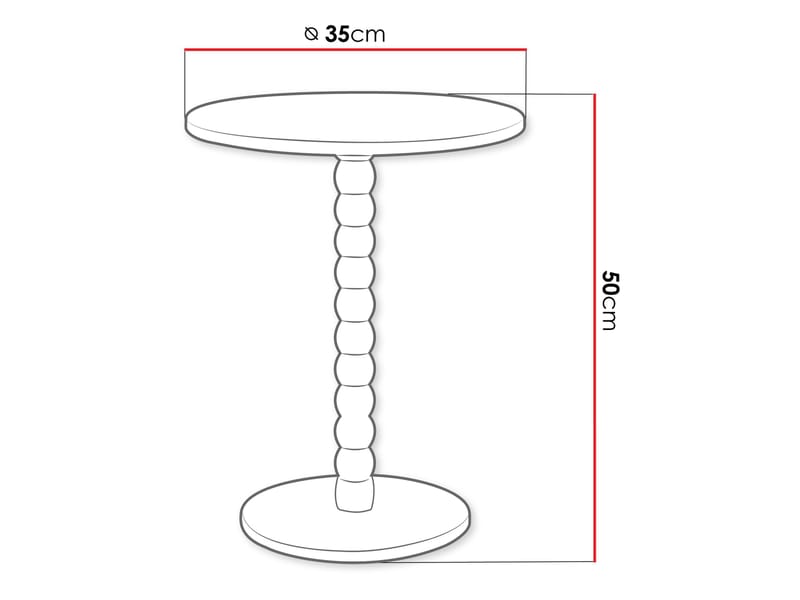 Averin Sidobord 35 cm - svart - Möbler - Bord & matgrupper - Avlastningsbord - Lampbord
