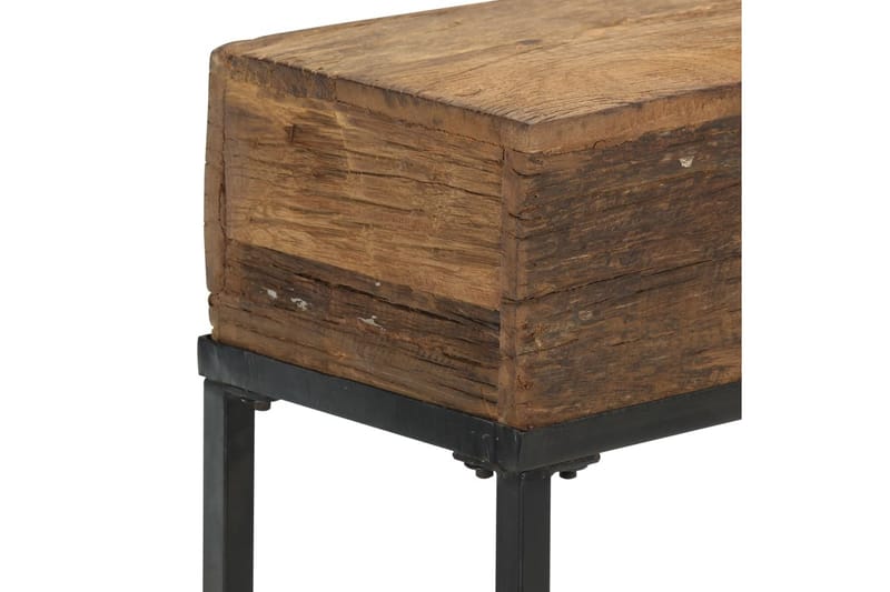 Avlastningsbord 120x30x80 cm massivt återvunnet trä - Brun - Lampbord - Brickbord & småbord