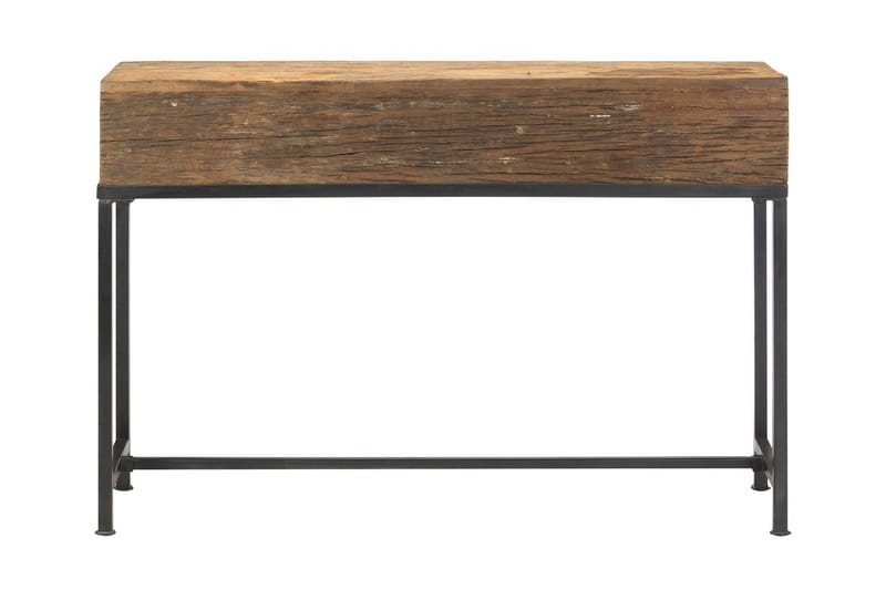 Avlastningsbord 120x30x80 cm massivt återvunnet trä - Brun - Lampbord - Brickbord & småbord