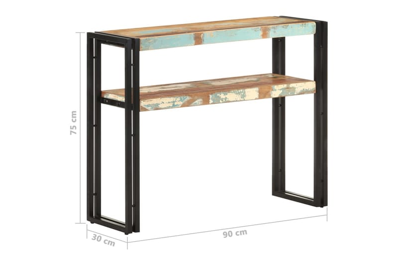 Avlastningsbord 90x30x75 cm massivt återvunnet trä - Brun - Möbler - Bord & matgrupper - Avlastningsbord - Konsolbord & sidobord
